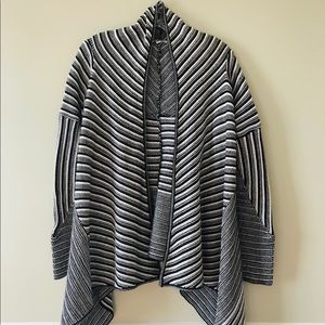 BB Dakota Black/White Striped Cardigan